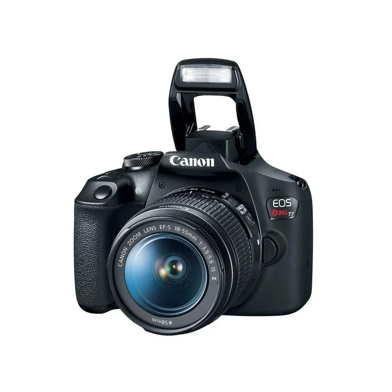 Canon EOS REBEL T7 DSLR Camera|2 Lens Kit with EF18-55mm + EF 75-300mm Lens, Black