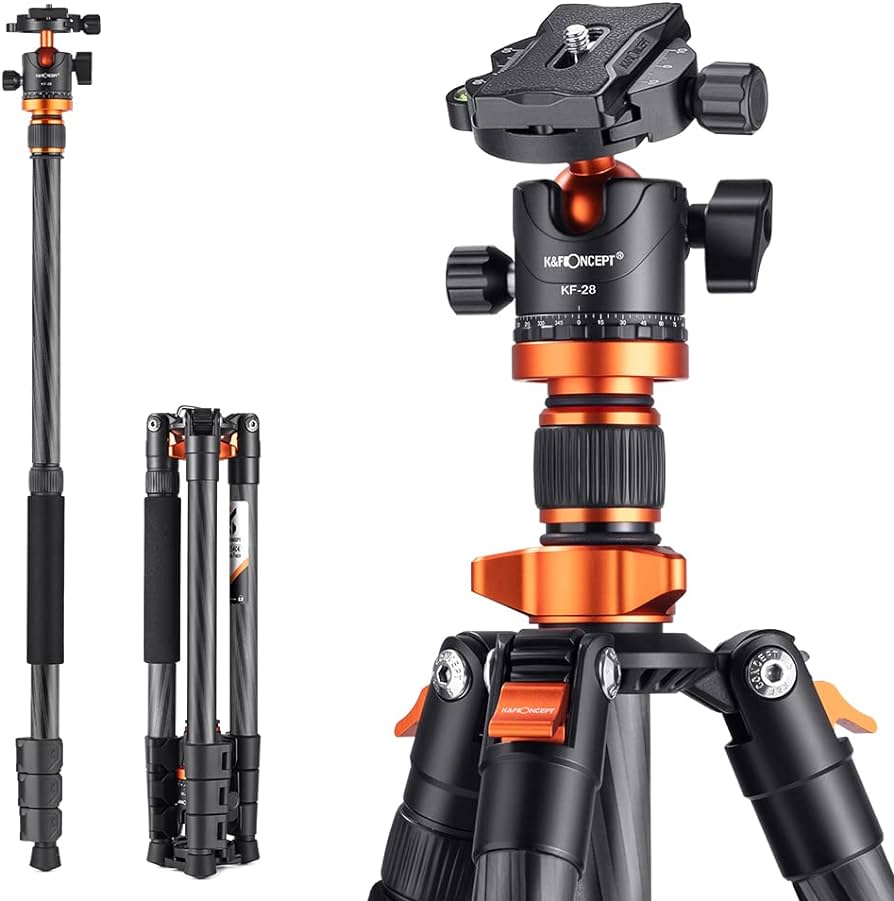 80/85 inches Heavy Duty Tripod for Camera and Phone, 85" Camera Monopod Tripod, DSLR Binoculars Spotting Scope Camcorders Video Tripod Stand, 360 Degree Ball Head, 35 lbs Loads