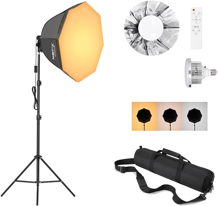 Photography Lighting kit with Backdrops, 8.5ftx10ft Backdrop Stand, 5 tripod stands and Bulb, Umbrella Softbox Continuous Lighting